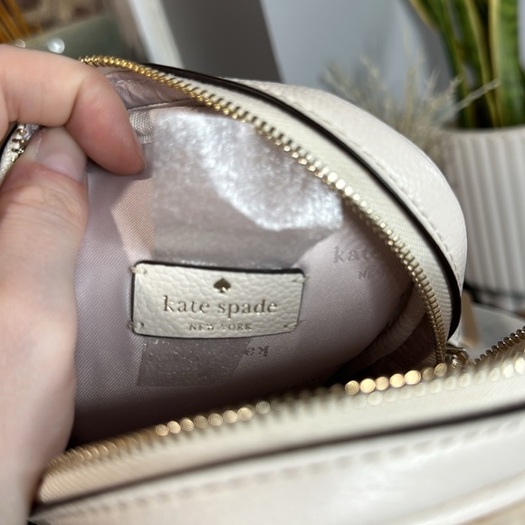 KATE SPADE ROSIE FAUX SHEARLING NORTH SOUTH ZIP PHONE CROSSBODY - Picture 15 of 17